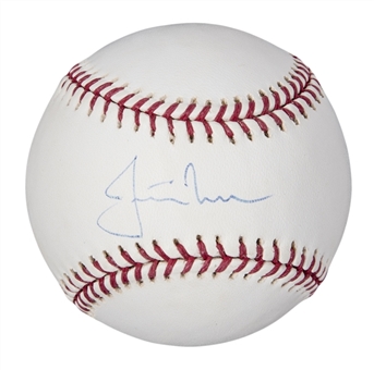 Justin Morneau Autographed OML Selig Baseball (MLB Authenticated & Steiner)